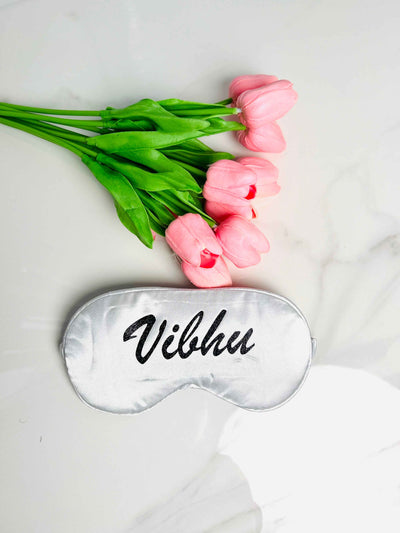Custom Satin Eye Mask with Vinyl Printing
