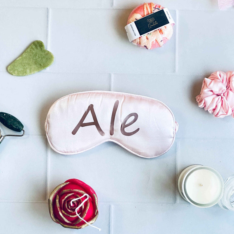 Custom Satin Eye Mask with Vinyl Printing