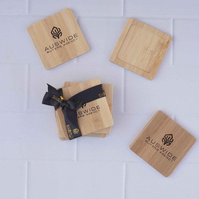 Customisable Bamboo Coasters (set of two)