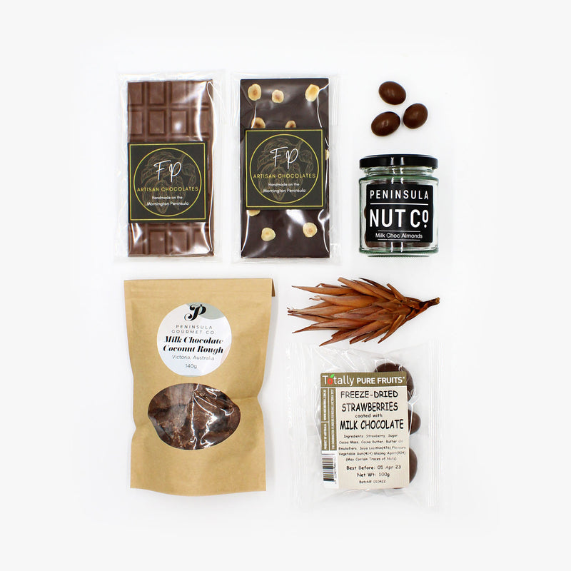 Milk Plain and Dark Hazelnut varieties. Peninsula Nut Co serve up the Milk Chocolate Almonds while Totally Pure Fruits, White Chocolate Coated Strawberries. Milk Chocolate Coconut Rough.
